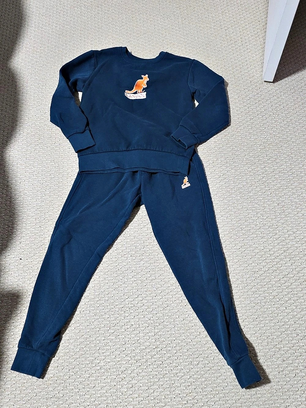 Kangol Blue Two-Piece Sweatshirt Jogger Set Like New